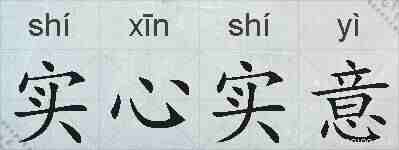 实心实意的拼音