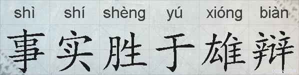 事实胜于雄辩的拼音
