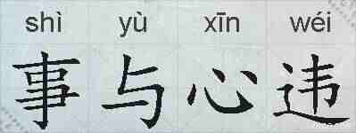 事与心违的拼音