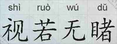 视若无睹的拼音