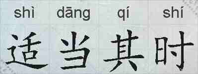 适当其时的拼音