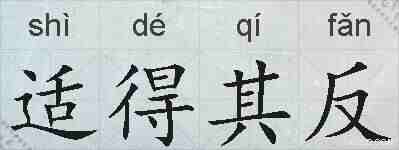 适得其反的拼音