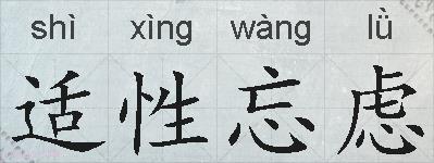 适性忘虑的拼音