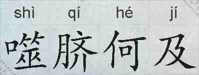 噬脐何及的拼音