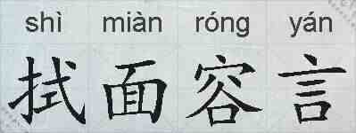 拭面容言的拼音