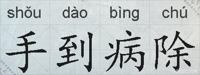 手到病除的拼音
