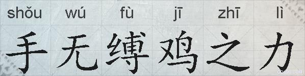 手无缚鸡之力的拼音