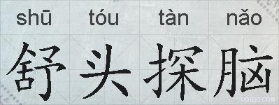 舒头探脑的拼音