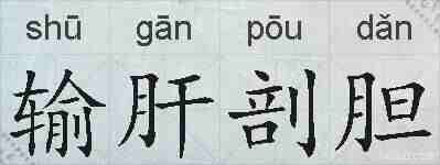 输肝剖胆的拼音