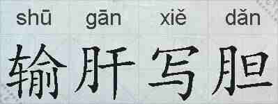 输肝写胆的拼音