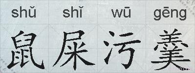 鼠屎污羹的拼音