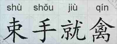 束手就禽的拼音