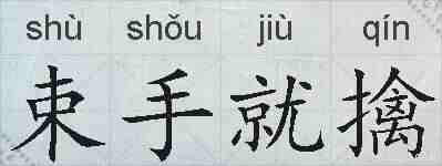 束手就擒的拼音
