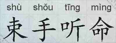 束手听命的拼音