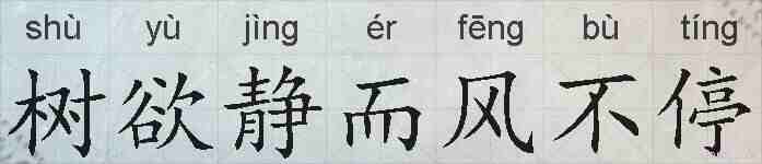 树欲静而风不停的拼音