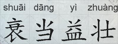 衰当益壮的拼音