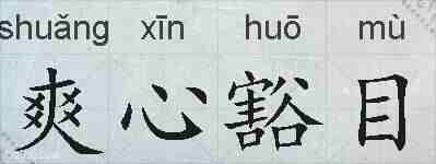 爽心豁目的拼音