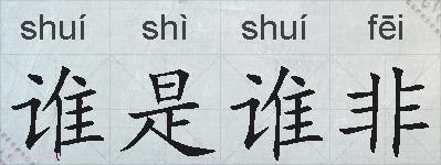 谁是谁非的拼音