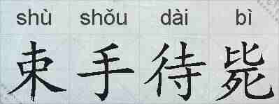 束手待毙的拼音