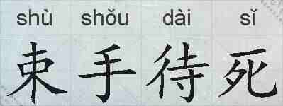 束手待死的拼音
