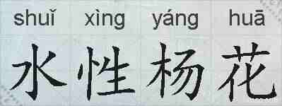 水性杨花的拼音