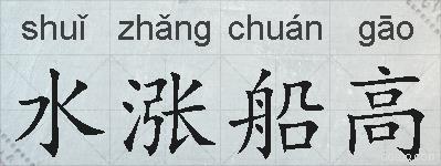 水涨船高的拼音