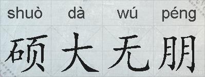 硕大无朋的拼音