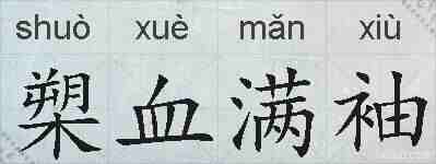 槊血满袖的拼音
