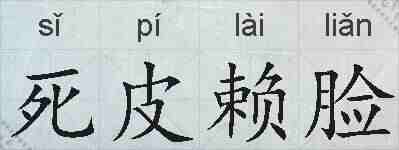死皮赖脸的拼音