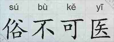 俗不可医的拼音