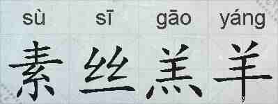 素丝羔羊的拼音