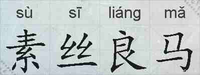 素丝良马的拼音