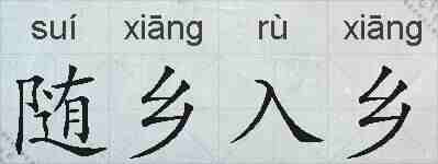 随乡入乡的拼音