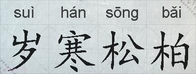 岁寒松柏的拼音