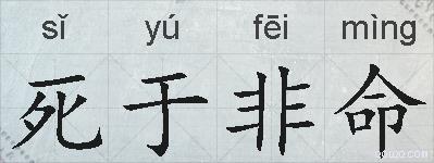死于非命的拼音