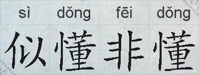 似懂非懂的拼音