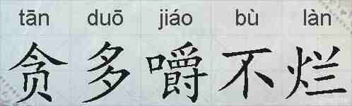 贪多嚼不烂的拼音