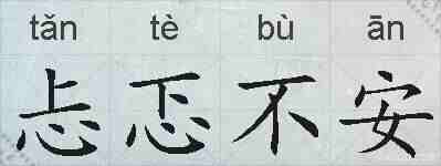 忐忑不安的拼音