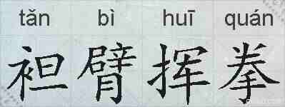 袒臂挥拳的拼音