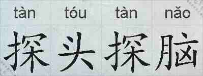 探头探脑的拼音