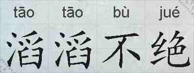 滔滔不绝的拼音