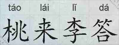 桃来李答的拼音