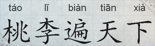 桃李遍天下的拼音