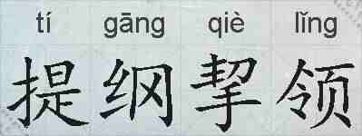 提纲挈领的拼音