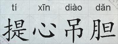 提心吊胆的拼音