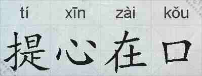 提心在口的拼音