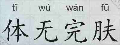 体无完肤的拼音