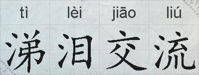 涕泪交流的拼音