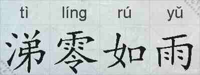 涕零如雨的拼音
