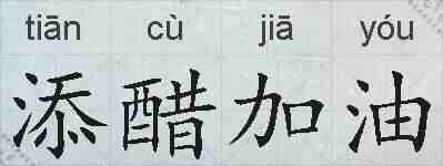 添醋加油的拼音